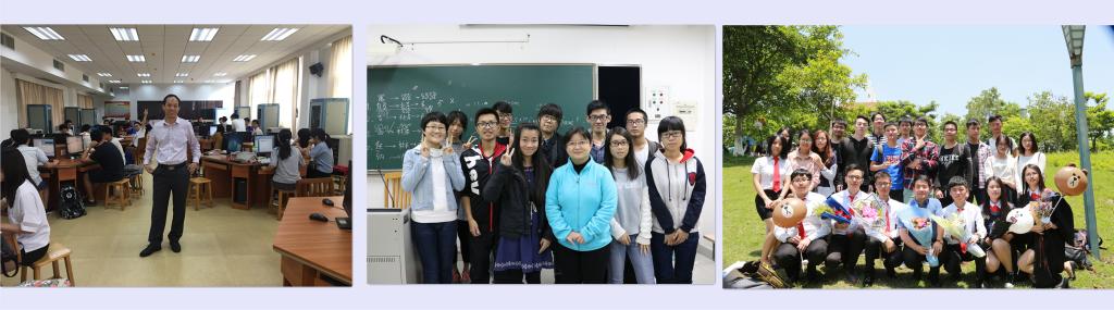 林华、谢建国、郝天永与学生合影