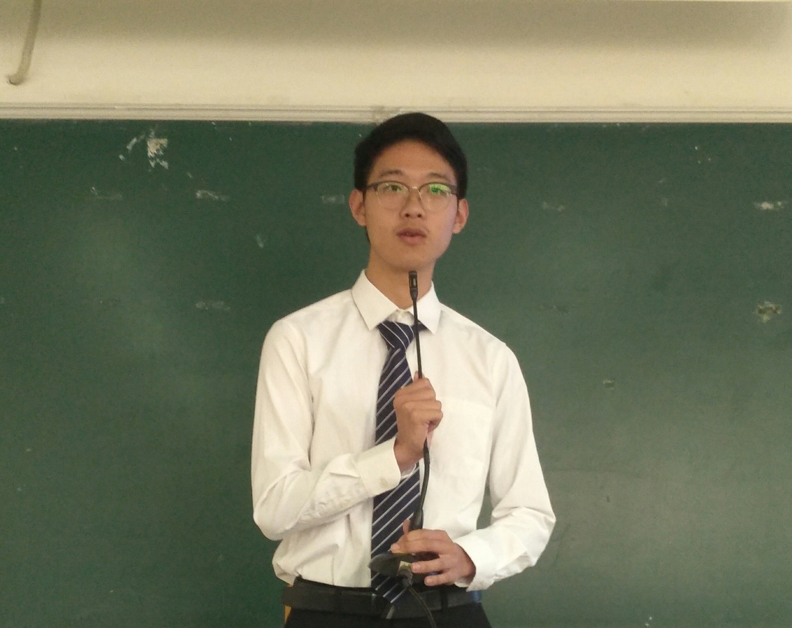 青马班学生代表黄怡生发言